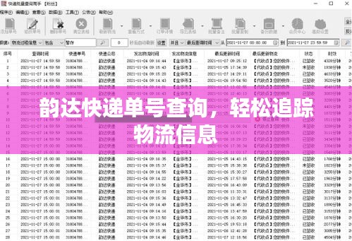 韵达快递单号查询，轻松追踪物流信息